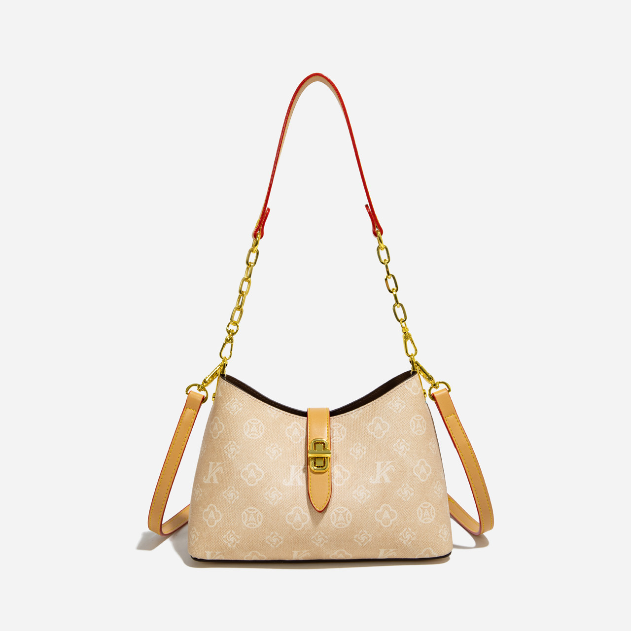 超火小众包包女士2026新款洋气链条老花腋下包休闲百搭单肩斜挎包