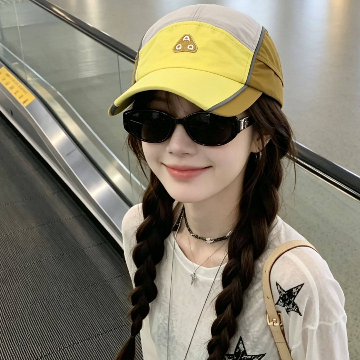 春夏撞色显脸小防晒棒球帽