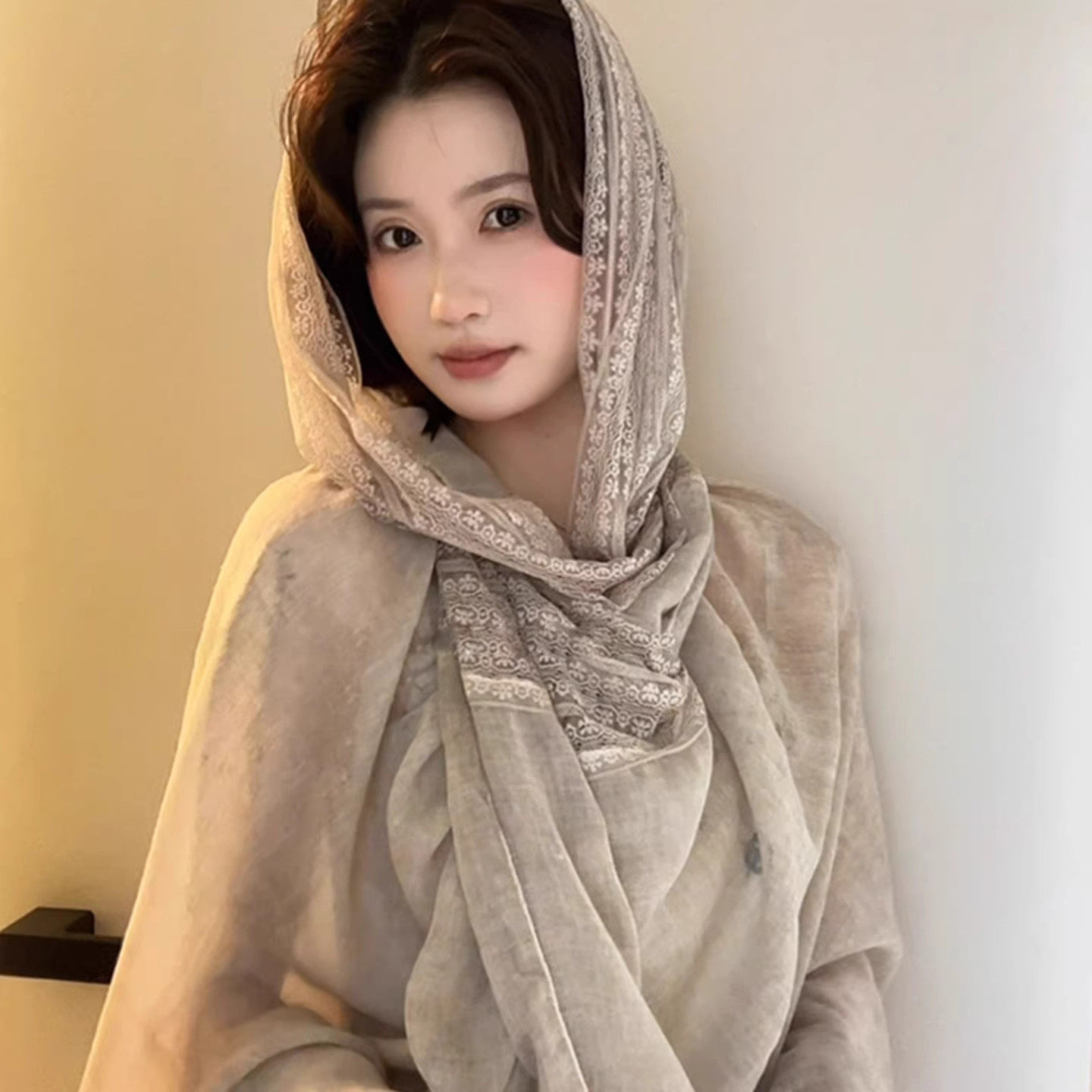 2026新款春夏蕾丝防晒开衫披肩