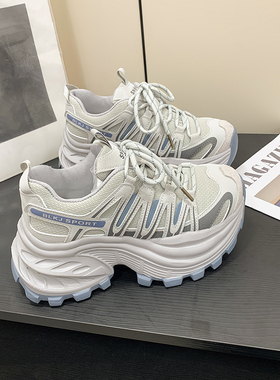 厚底增高老爹鞋女春季百搭小个子运动休闲鞋显瘦91067