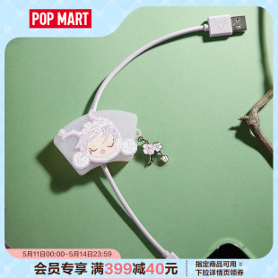 庭前墨梅数据线盲盒iPhone Type SKULLPANDA POPMART泡泡玛特