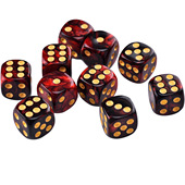 星空款 彩色点数娱乐麻将骰子数字筛子教具喝酒骰游戏道具骰盅色子