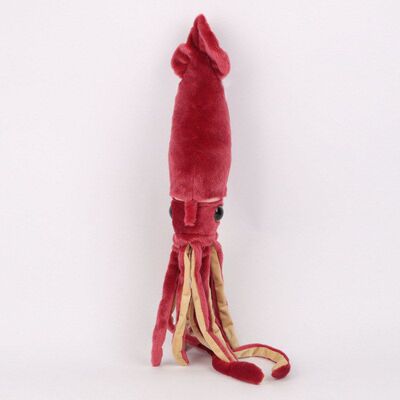 现货 squid plush仿真酒红色鱿鱼八爪鱼乌贼墨鱼毛绒玩具动物公仔