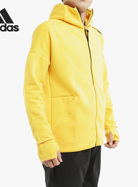 Adidas/阿迪达斯正品外套男秋季新款ZNE运动服黄色夹克EB5232