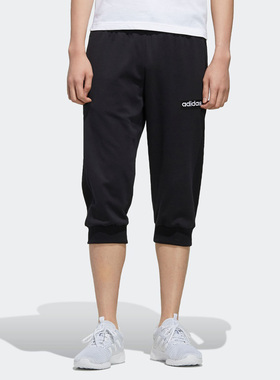 Adidas/阿迪达斯正品男子透气针织时尚休闲运动七分裤 EI4727