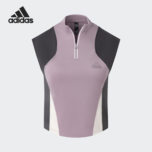 ZIP Adidas 阿迪达斯正品 FUSTL T恤JP2904 TEE女士半开襟无袖
