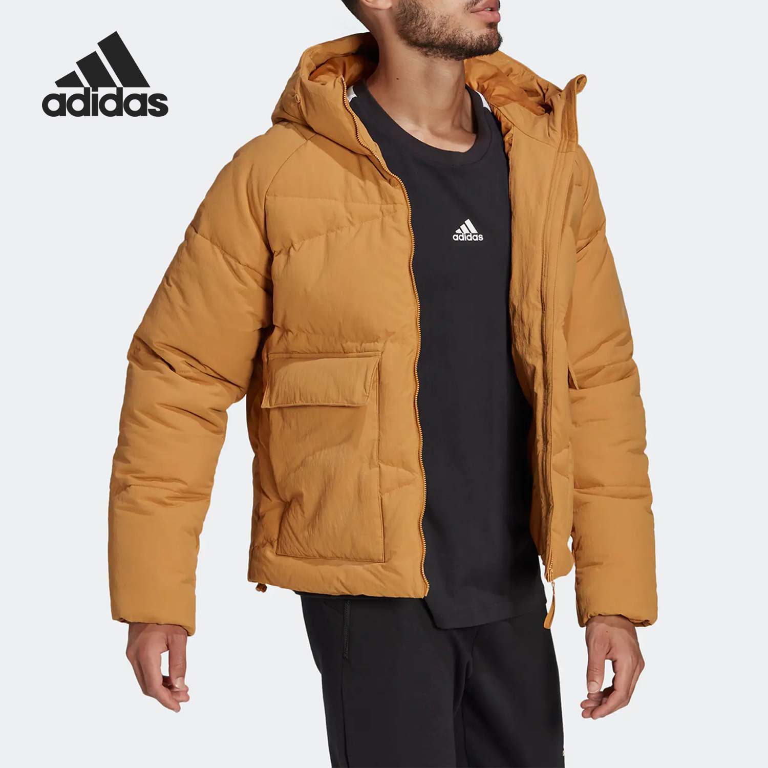 阿迪达斯男子户外休闲保暖羽绒服