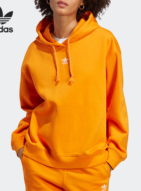 Adidas/阿迪达斯正品三叶草新款女子休闲运动长袖连帽卫衣IK7693