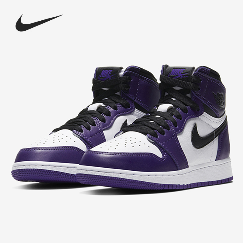 Nike/耐克正品2020 Air Jordan 1 AJ1 白紫脚趾 紫葡 575441-500