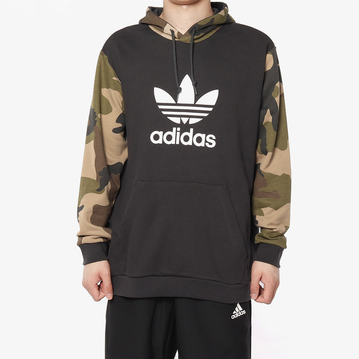 三叶草男子连帽套头衫