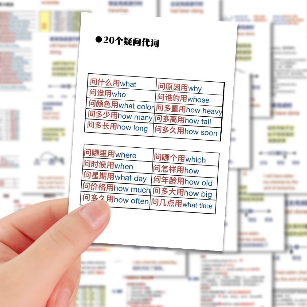 100张英语提分笔记贴纸