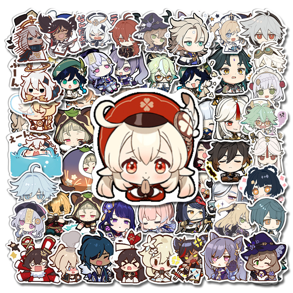 可爱原神周边人物贴纸元神表情包笔记本电脑卡通头像手账防水贴纸