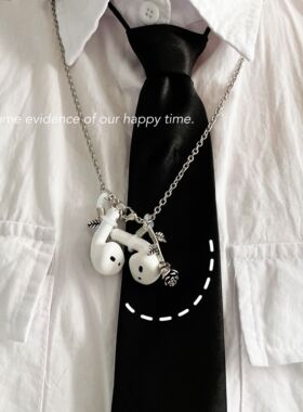 口罩链古银色小花吊坠蓝牙耳机