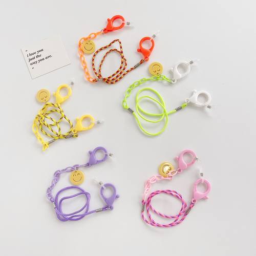 眼镜链笑脸配饰口罩链