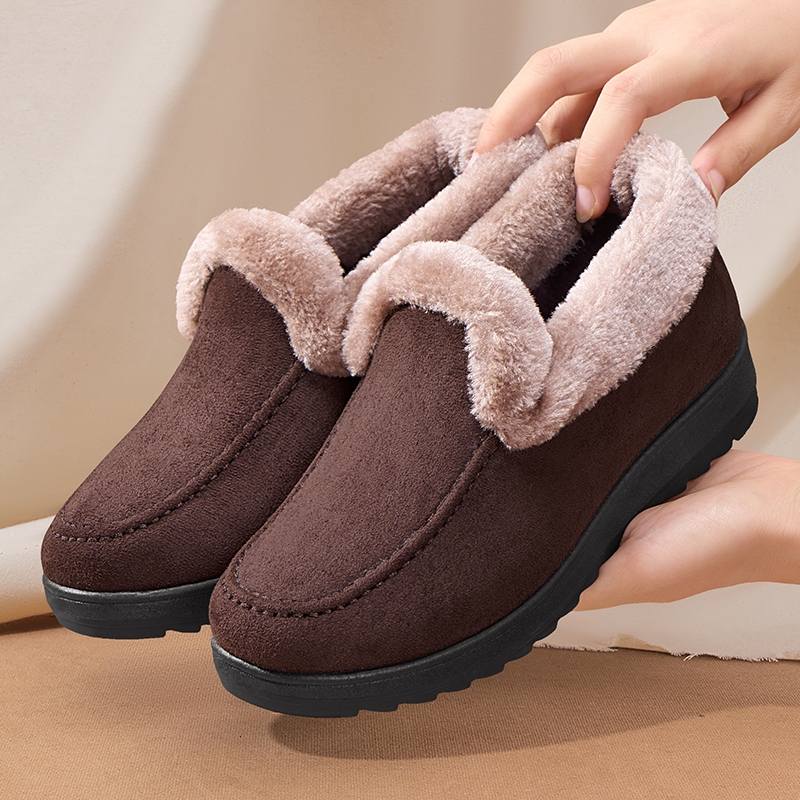 加绒保暖老北京布鞋女软底防滑