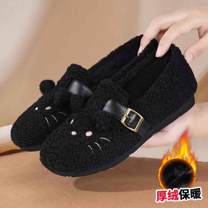 老北京棉鞋女冬新款加绒保暖