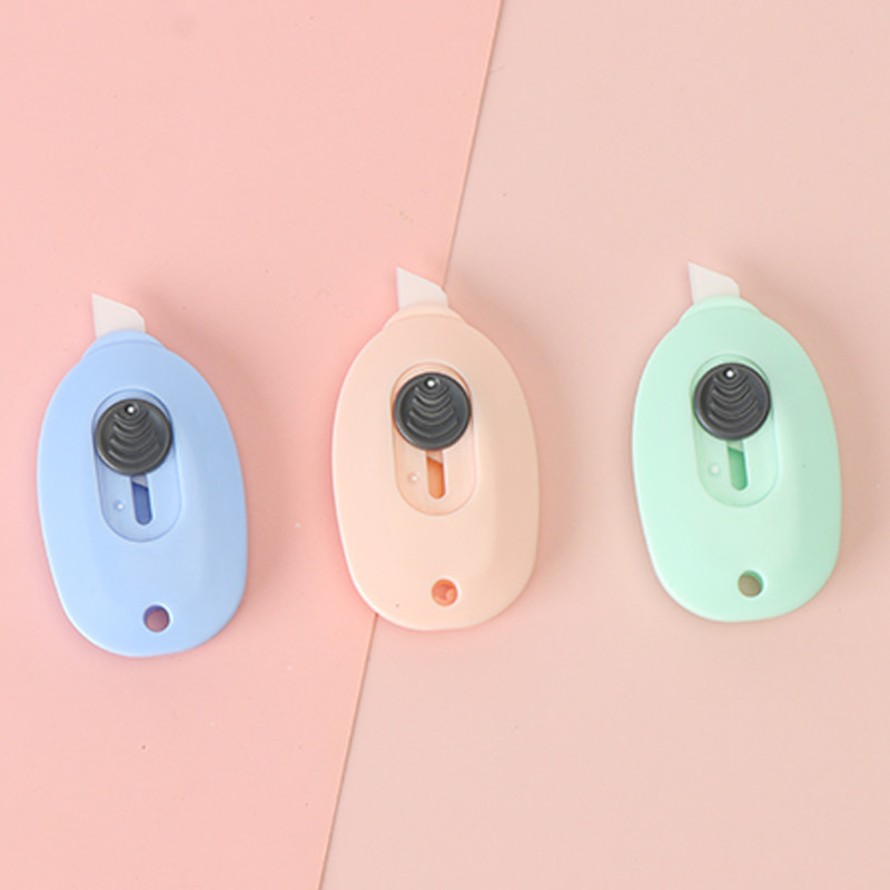 陶瓷迷你便携小号美工刀快递纸箱刀开箱器回弹工具裁纸刀片