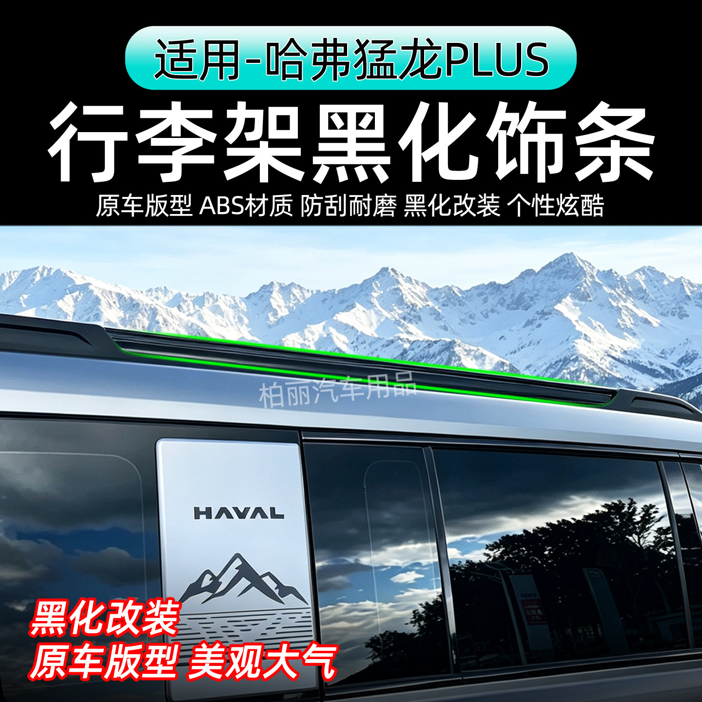 哈弗猛龙PLUS行李架黑化饰条颜值升级ABS材质防刮耐磨无损改装件图片