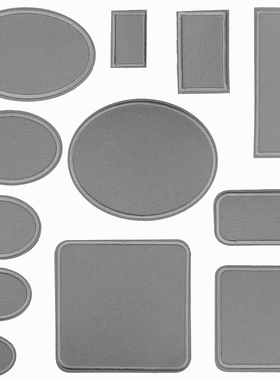 自粘免缝纯色补丁贴强力背胶熨烫浅灰色布贴特大号长方形无痕修补