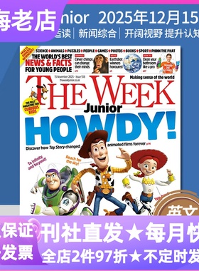 The Week Junior UK青少年新闻时事周刊杂志月头26年1月起共52期期刊征订阅8-14 岁青少年儿童知识积累思维提升视野拓展家庭共读