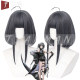 黑灰蓝色 天漫 cosplay假发 羽毛笔 lolita假发 明日方舟