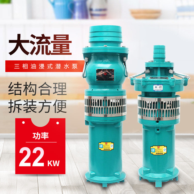 qy22kw3寸4寸6寸油浸泵景观喷泉农用灌溉潜水/排洪泵380v高杨程