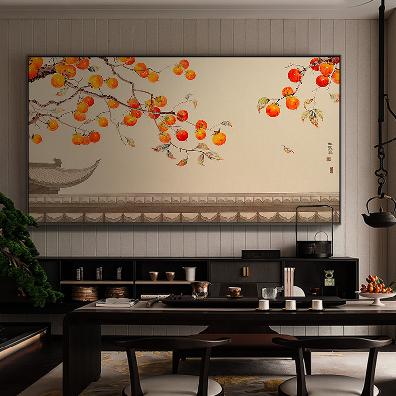 新中式宫廷建筑装饰画客厅餐厅卧室背景墙挂画高档酒店包厢床头画图片