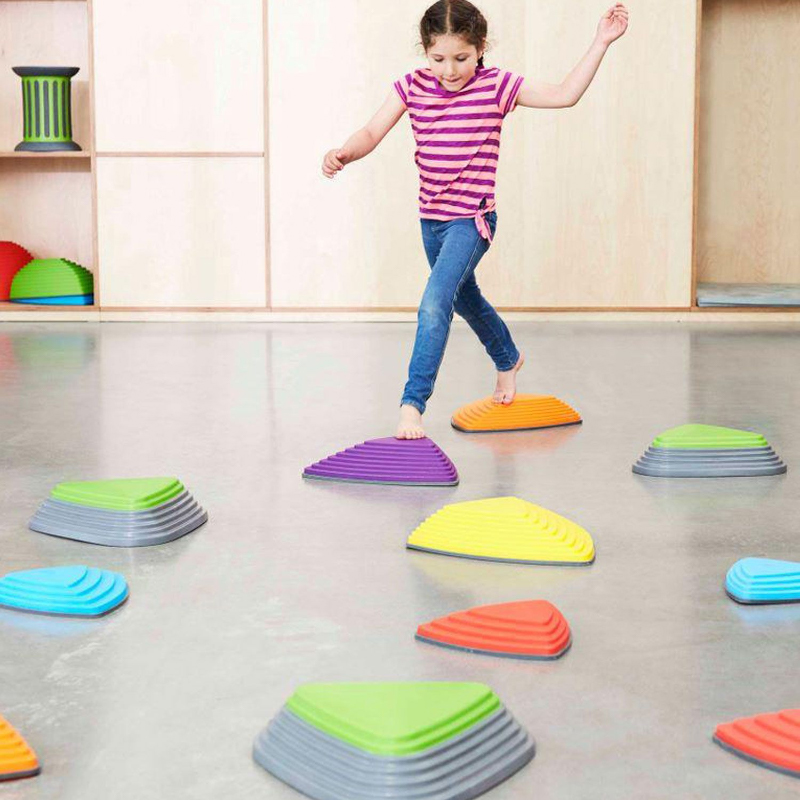 丹麦Gonge 儿童感统协调训练器材教具儿童踩踏触觉弹跳过河石