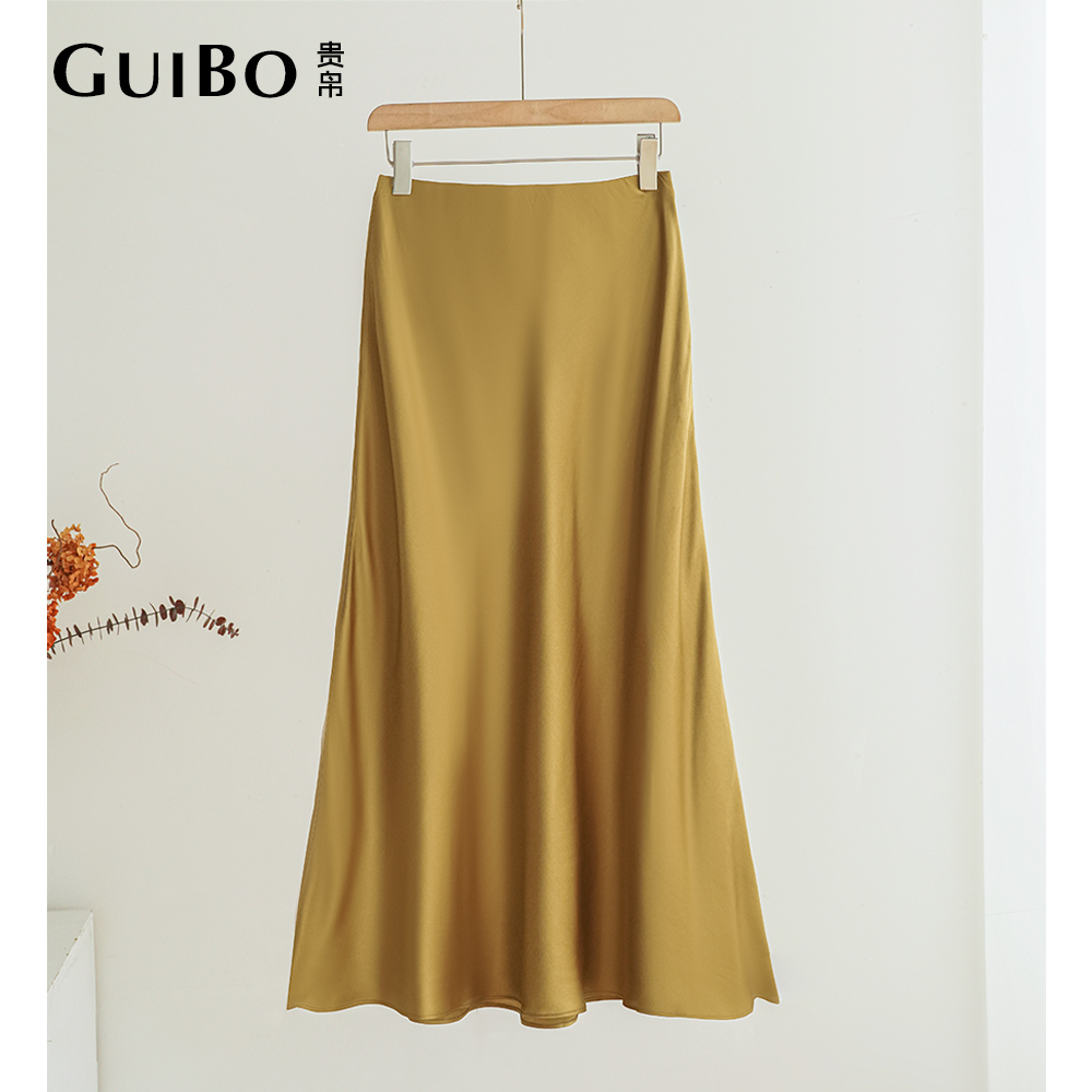 贵帛半身长裙鱼尾裙优雅真丝半裙