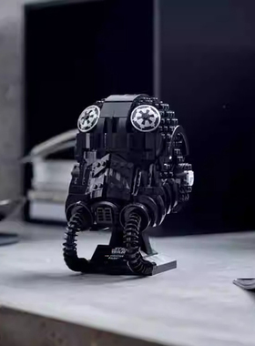 星球大战钛战斗机飞行员头盔头像男孩儿童拼装积木玩具礼物75274