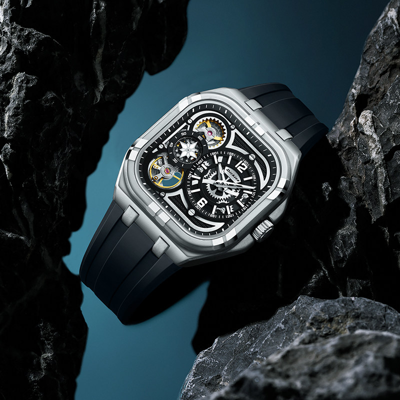 Dickies手表男士男款学生潮流时尚男生镂空机械风石英腕表夜光