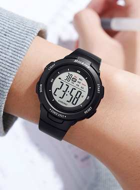 Dickies电子手表儿童女款小学生初中运动防水女孩运动闹钟夜光679