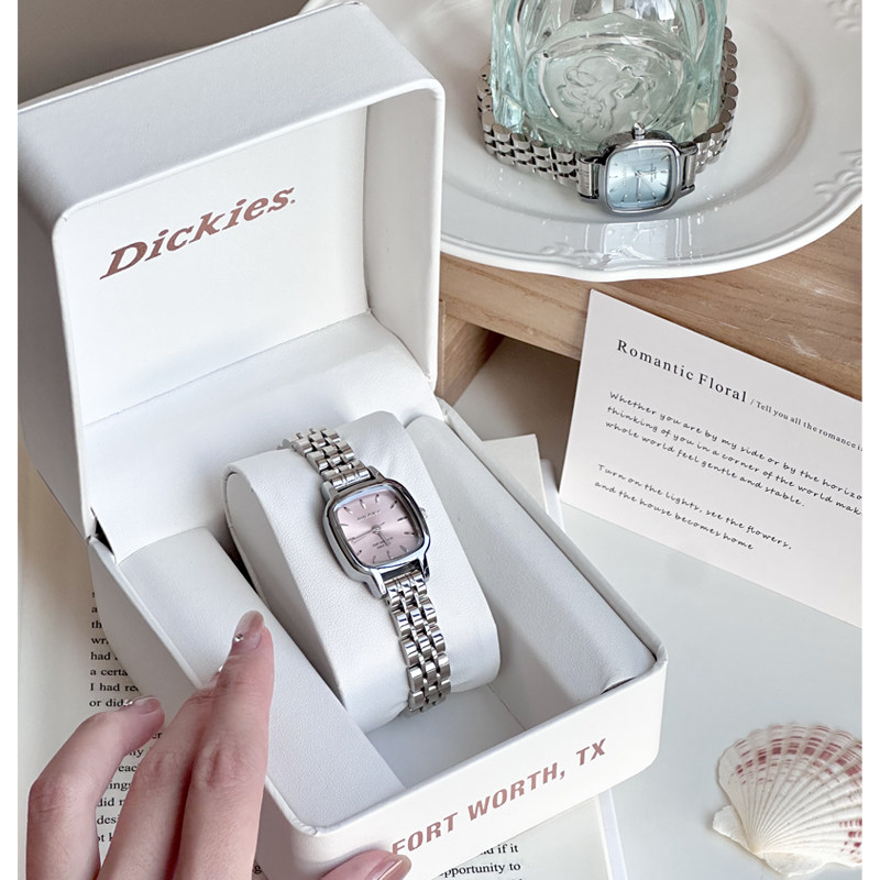Dickies手表女款轻奢小众2025新款简约方糖学生女表圣诞生日礼物