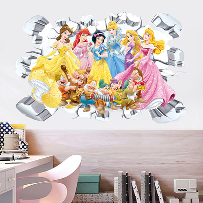 迪士尼白雪公主自粘防水墙贴