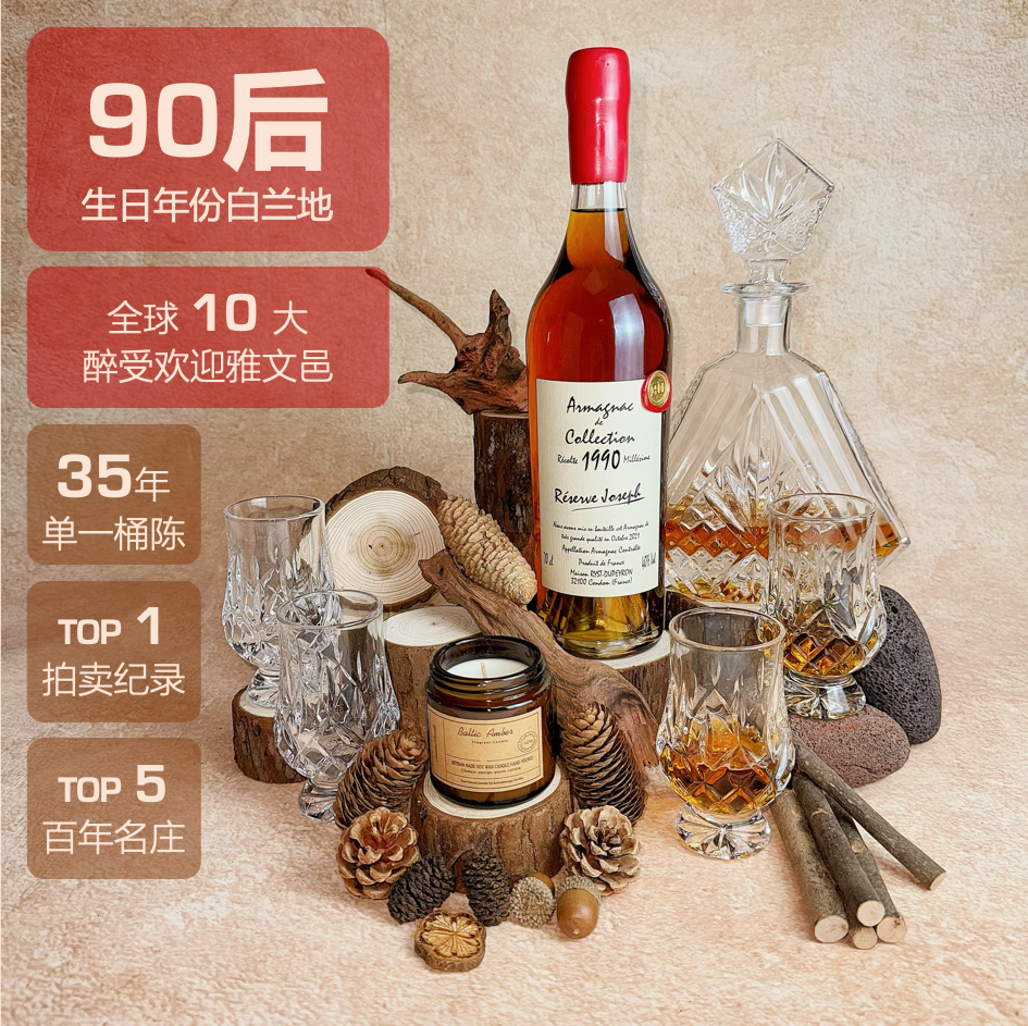 豪华礼盒·杜培龙雅文邑1990-1999法国进口白兰地生日年份酒礼物