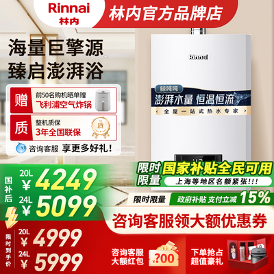 【鲸吨吨】林内燃气热水器家用恒温密闭稳燃20/24升GS41 GC21