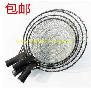 手工铁丝编织加固木柄大漏勺打捞网加粗筛过滤网捞菜捞面笟篱包邮