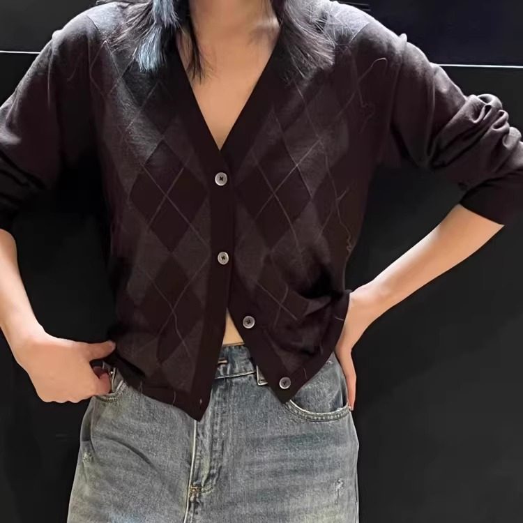 挂毛流苏设计V领软糯羊毛开衫