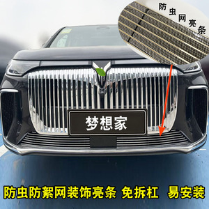 25款岚图梦想家中网外观改装配件前脸格栅汽车防虫网装饰用品亮条