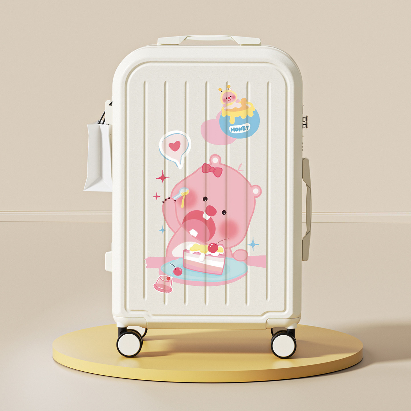 新款行李箱多功能拉杆箱20寸可登机旅行箱儿童学生密码皮箱女加厚