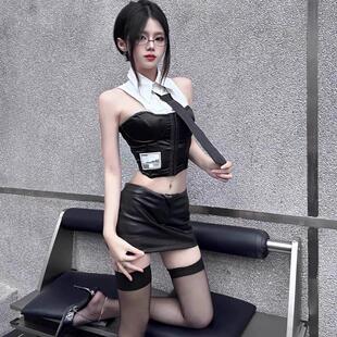 包臀pu小皮裙2026新款黑色小个子职业ol超短半身裙女性感紧身短裙