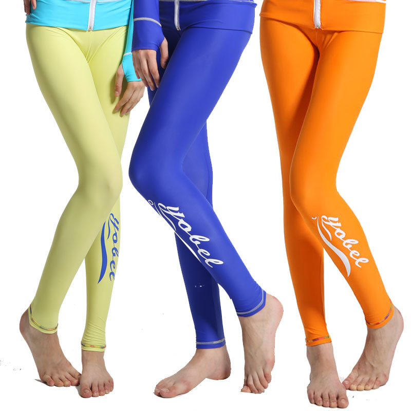 韩版浮潜防晒男女九分长腿泳裤显瘦水母裤沙滩防水母防珊瑚潜水裤