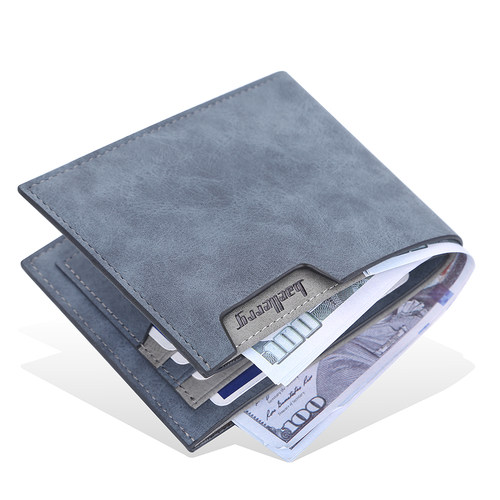 BAELLERRY男士韩版软皮钱包短款