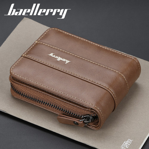 钱包男士青年皮夹商务驾驶证暗扣