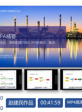 LOPA精要 授课视频 工艺安全过程安全自学教材 工程师能力提升
