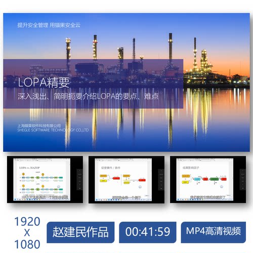 LOPA精要 授课视频 工艺安全过程安全自学教材 工程师能力提升