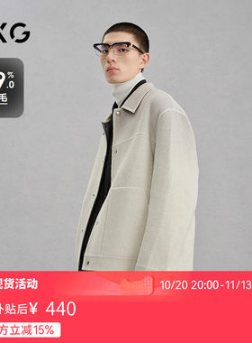 GXG男装  渐变简约通勤短款大衣外套26冬季新品G24X064012