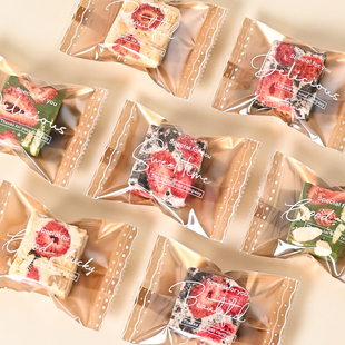 雪花酥包装袋独立小的太妃糖饼干糖果牛轧糖专用机封袋自封高级感