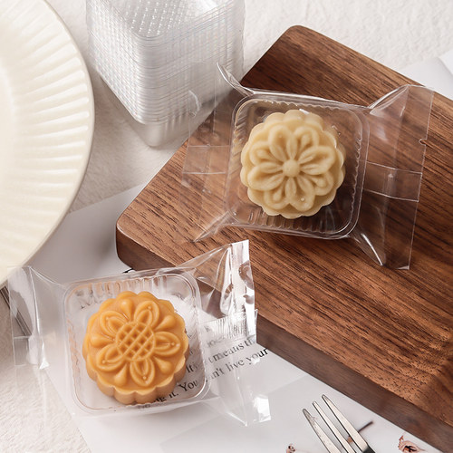迷你月饼包装袋一口酥袋子底托盒