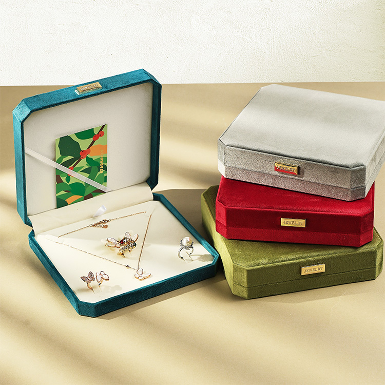 丽丝绒首饰盒出口品质高饱和色彩